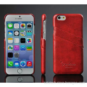 Hard Back PU Card Slot Case for 4.7 iPhone 6